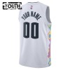 Canotte Bambino Denver Nuggets Personalizzate Nike 2024-25 City Edition Bianco Swingman